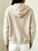2026 Autumn/Winter European & American Women's Solid Color Zipper Hooded Knit Sweater