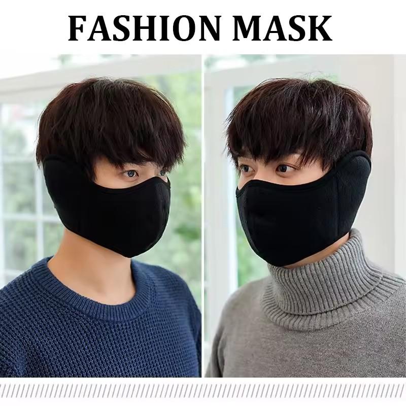 Winter Unisex Warm Fleece Mask Windproof Cycling Facemask Anti Dust Reusable Outdoor Sports Thermal Headwear Half Face Mask
