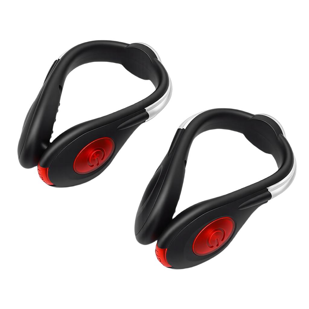 1 Pair LED Shoes Clamp Lights USB Charging for Night Running Gear Walking Biking Cycling Accessories