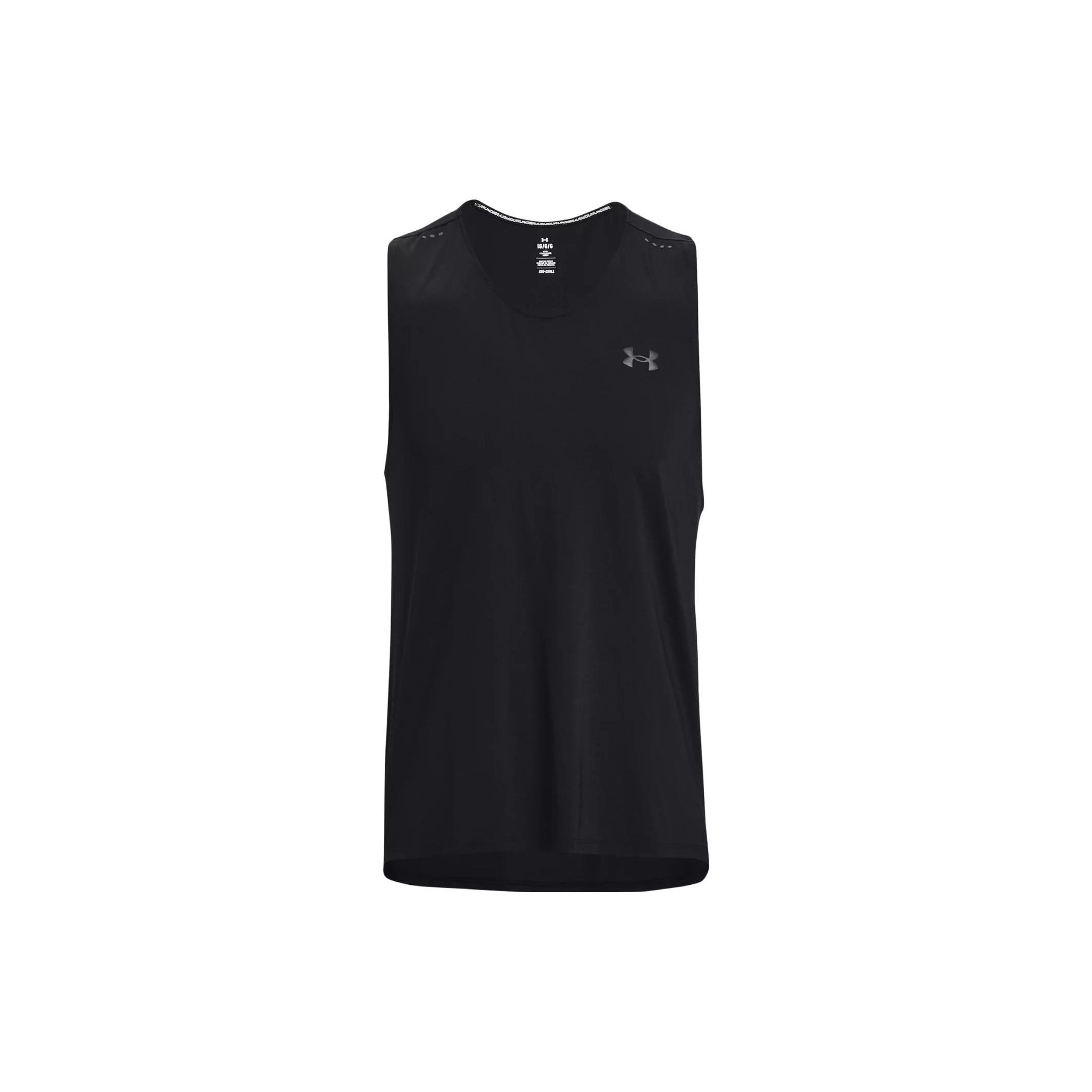 Under Armour Iso-Chill Laser Running Tank Black Men s 1376519-001 L
