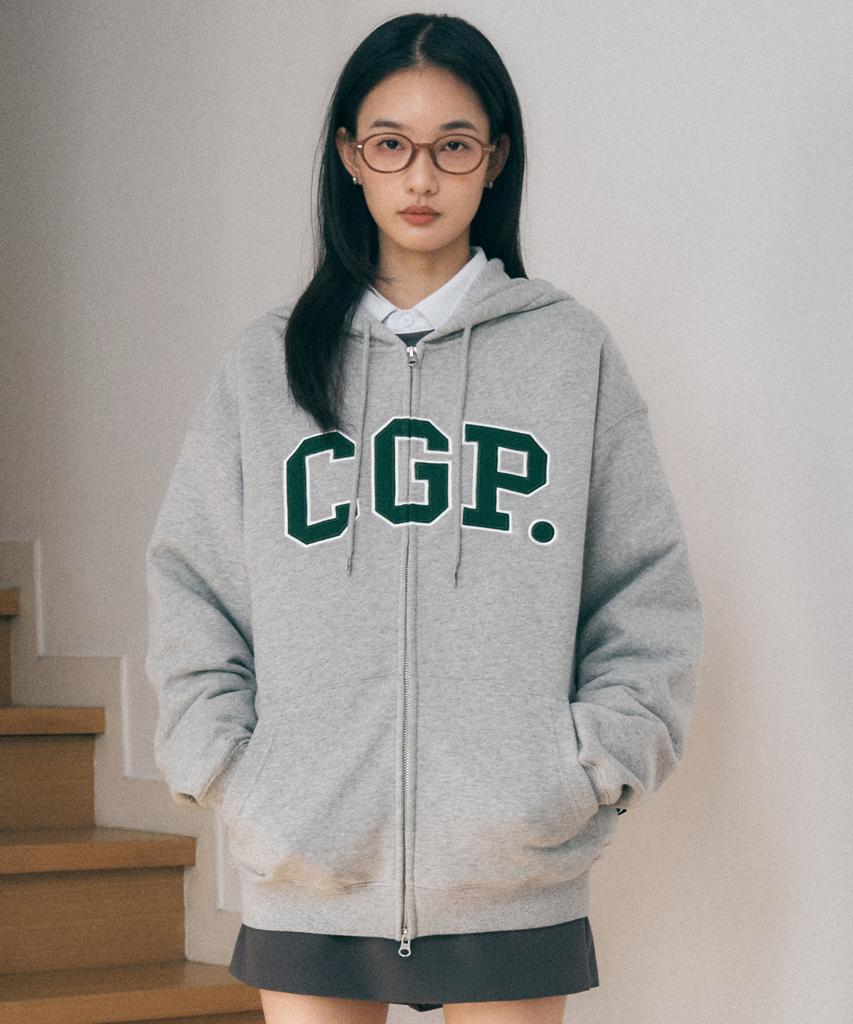 Cgp Arch Logo Zip-Up Hoodie_Green