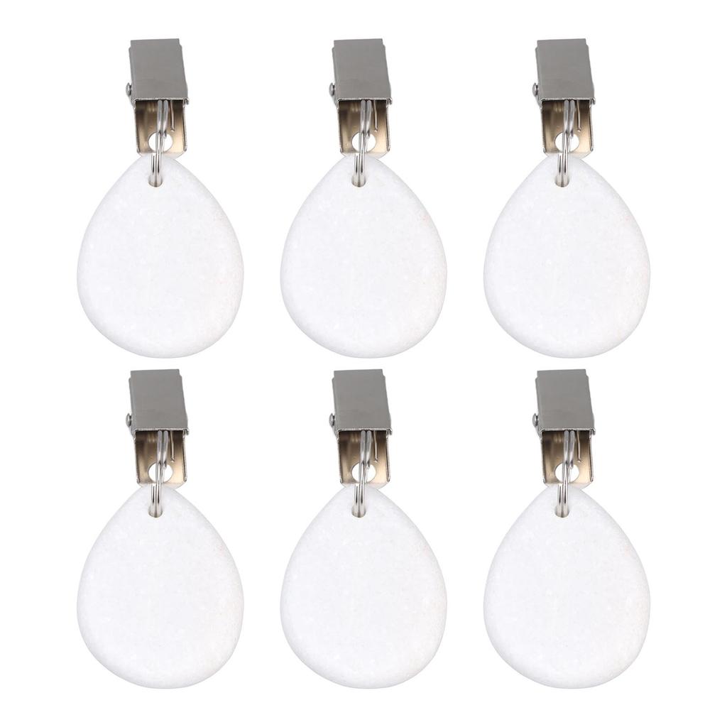 6 sztuk obciążników do obrusu Marmur Stal Nierdzewna Mały Rozmiar Wodoodporne Odporne na Rdzę Trwałe Klipsy Obciążniki na Imprezę