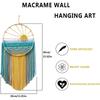 Arazzo da Parete Macramè Boho Sole Decorazione Murale, Acchiappasogni Colorati Intrecciati per Soggiorno Casa Stanza 60 cm L x 30 cm L