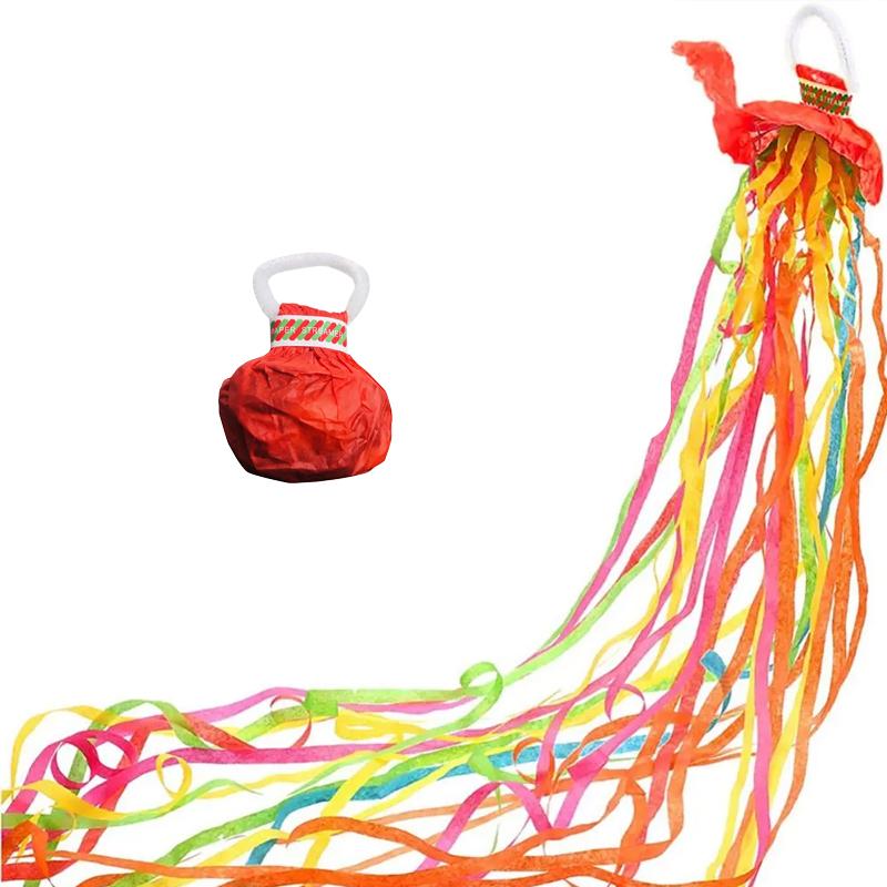 Konfetti Handwurf Band Requisiten Luftschlangen Atmosphäre Requisiten Papierknaller Popper Zufällige Farbe Papier, Geeignet für Partys, Geburtstage und Feiertage