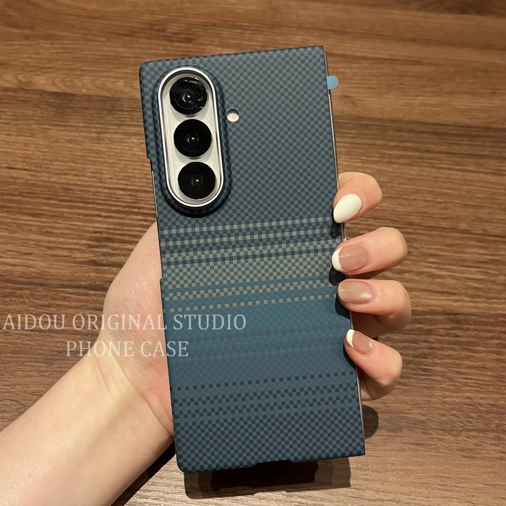 Applicable To Samsung ZFold7 Mobile Phone Case New Folding Screen Sunset Orange Samsung ZFold6 Full Inclusive Protection