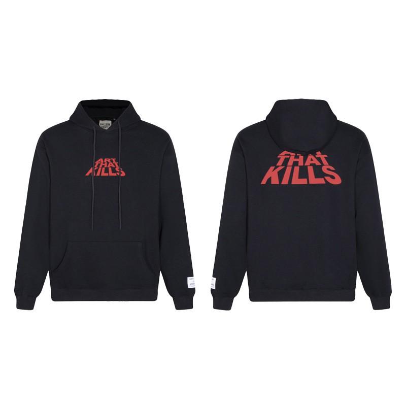 GALLERY DEPT Hoodie Men Women Oversized Cotton Fleece Pullover Sweatshirt Streetwear Loose Fit Long Sleeve