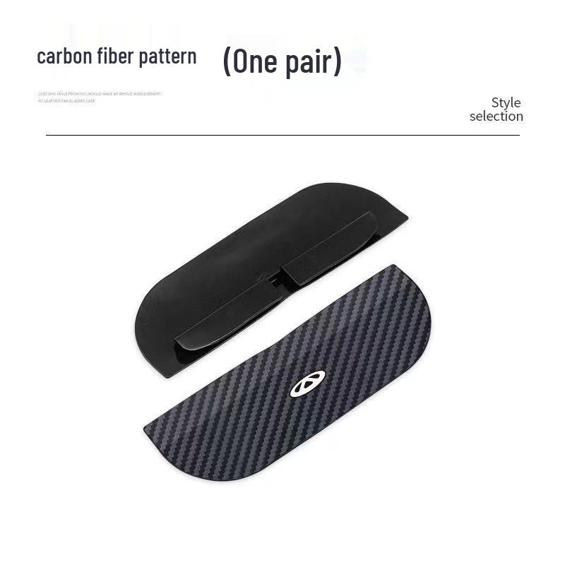 Universal Carbon Fiber Rearview Mirror Rain & Sun Shield with Dustproof Baffle