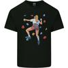 Female Rock Climber Climbing Wall Unisexs Light Cotton TShirt
