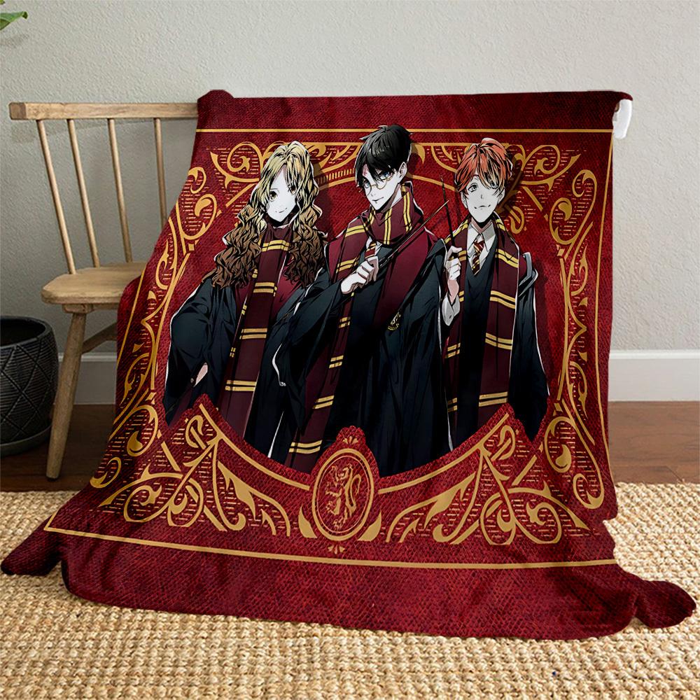 1pc Gryffindor Scarf Wand Outdoor Flannel Throw Blanket All Season Soft Warmth,Home Decor 1031225