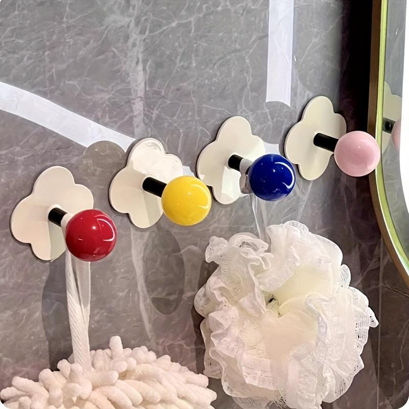 Ισχυροί Αυτοκόλλητοι Άγκιστροι Μπάνιου Χωρίς Τρύπημα, Δημιουργική Αποθήκευση Τοίχου για Σπίτι, Κουζίνα και Μπάνιο, Άγκιστροι Χρήσης