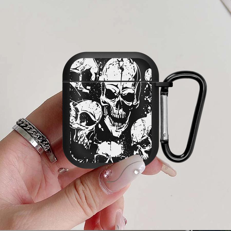 Case For Airpods 4 Pro2 Pro3 2 Pro 3 1 Earphone Cases Cover Also Covered With Skull Flowers
