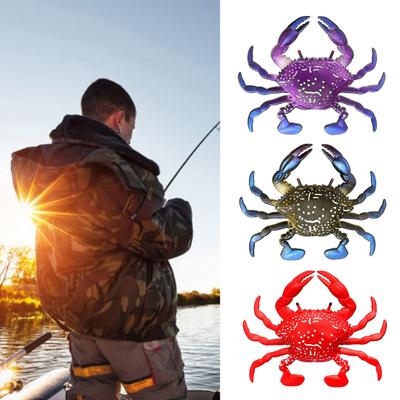 2 Stücke 8 CM/10 G Weicher Krabbenköder Schwimmender Bionischer Krabbenköder Bunte TPR Künstliche Köder Salzwasser Süßwasser Angelzubehör