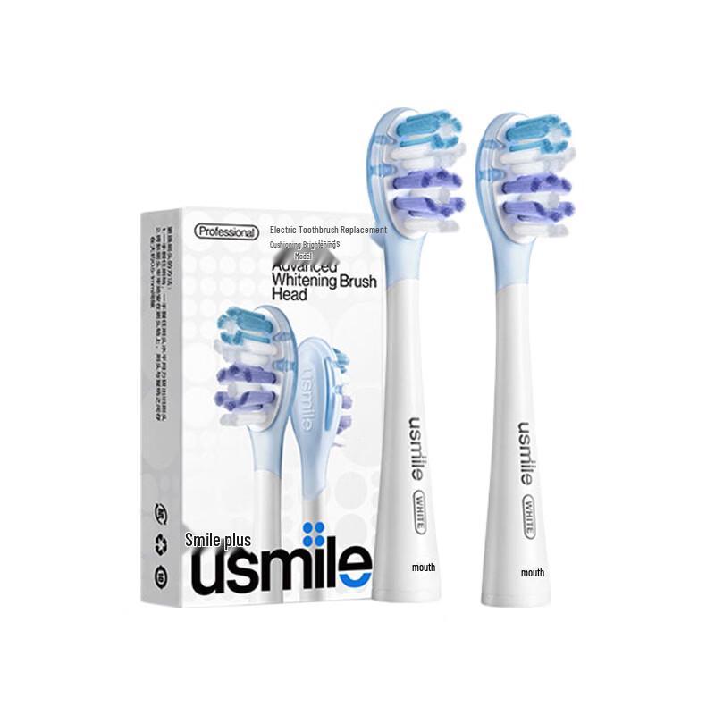 

usmile Звуковая электрическая зубная щетка с амортизацией и отбеливанием, 2 шт., штекер CN (адаптер в комплекте)