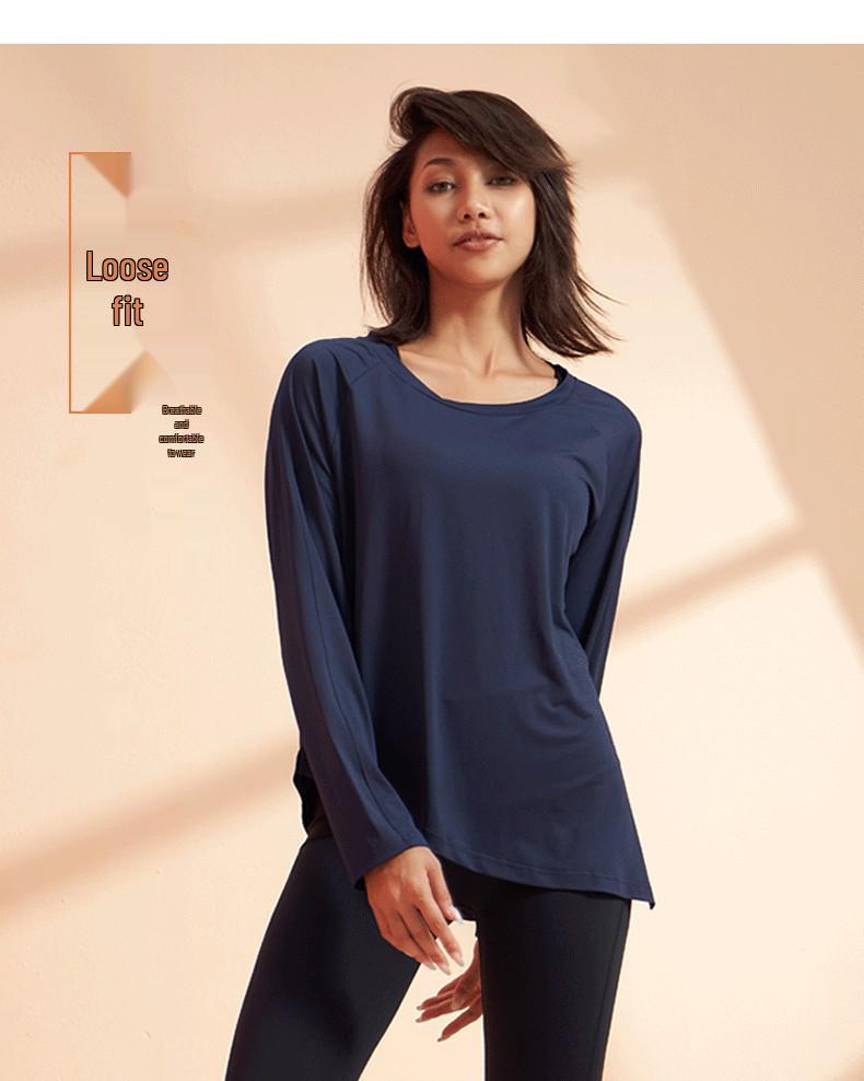 2020 Women's Loose Slimming Quick-Dry Plus Size Sports Cover-Up Running T-Shirt Yoga Top