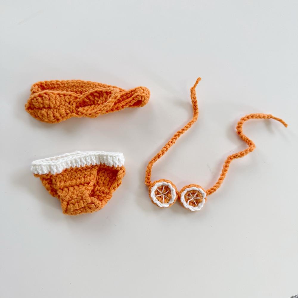 

Bikini Labubu Doll s Cloth Set Summer Beach 17cm Plush Dolls Clothes Kids Girls Toys Orange Bikini