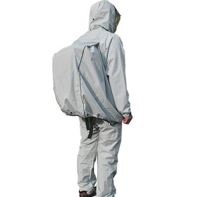 TWR Compatible Stretch Rainwear Bag In Stretch Rain Suit Perfect for and Features a Bicycle Helmet Compatible Reflective Backpack Size L