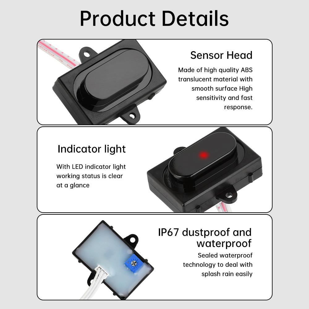 DC 5V Diffuse Reflection Sensor Infrared Proximity Switch Mirror Headlight Faucet Human Body Automatic Motion Sensor