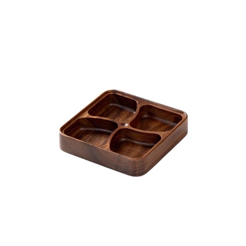 Minimalist Wooden Multi-Compartment Serving Tray