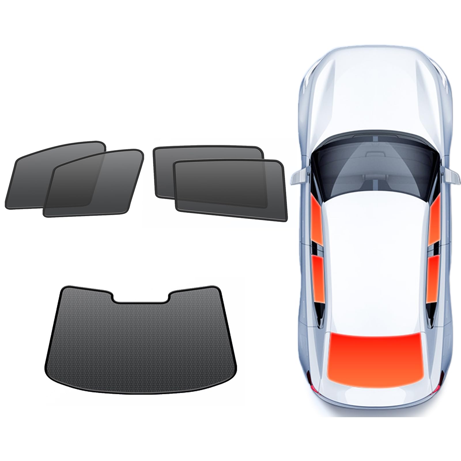 

Автомобильный солнцезащитный козырек для BMW 5 серии LI (i5) G38 G60 2023 - Настоящее время, Set of 5