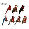Winter Bird Door Ornament Wooden Topper, Cute Christmas Corner Statue, Woodland Animal Frame Festive Home Wall Decor Art Sign for Holiday Window