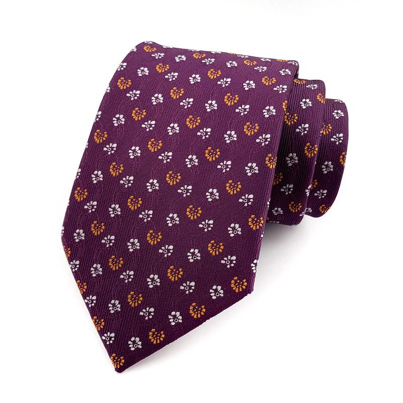 New Men's Classic Floral Dot Tie Luxury 8cm Jacquard Neck Tie Necktie For Men Business Wedding Party Daily Wear Accessory