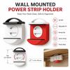 Plastic Power Strip Holder Suction Cup Adjustable Outlet Organizer Wall Mounted No Drill Installation Power Strip Organizer
