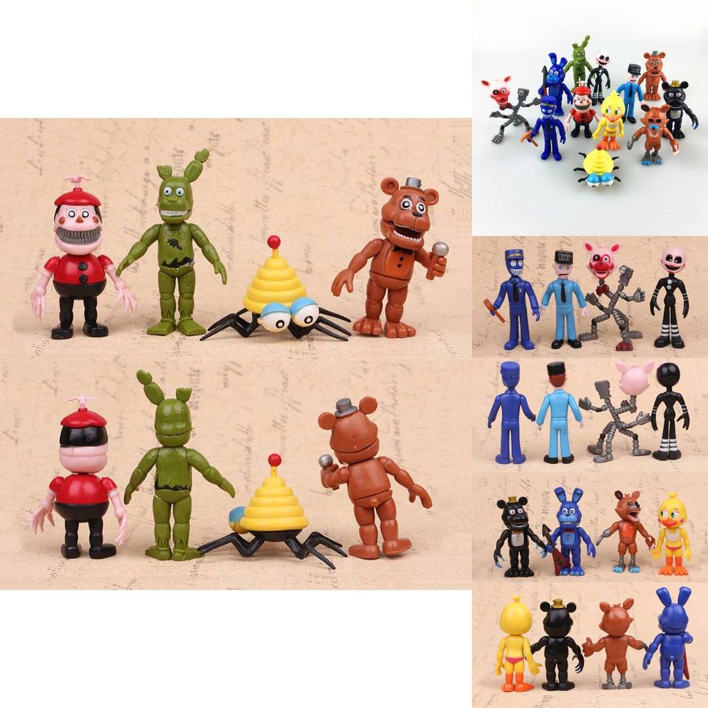 12pcs/set Five Nights At Freddy's Bear Doll Action Figures Toy Collection For Fans