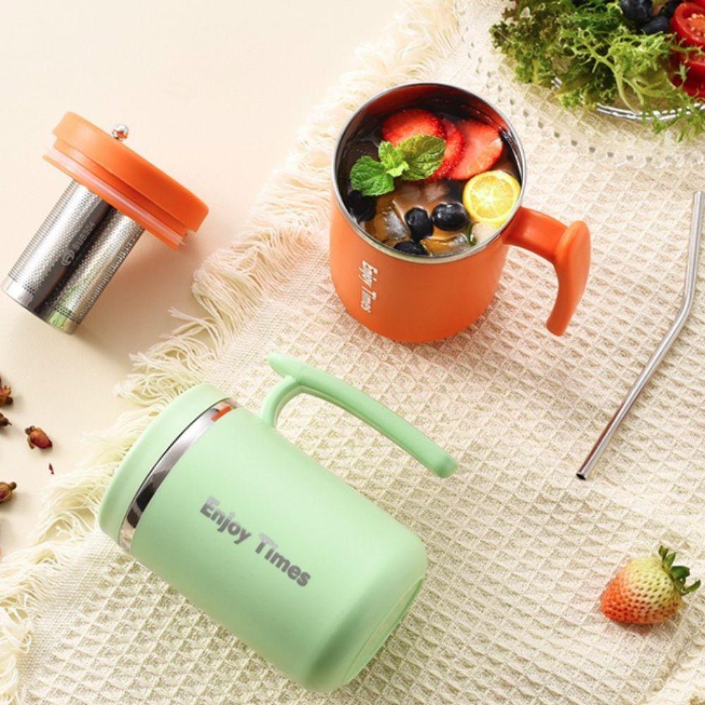 500 ML Thermal Coffee Mug with Tea Strainer Travel Tumbler Portable Water Cup  Milk