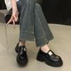 British Style Thick Heel Platform Mary Jane Shoes Velcro Small Leather Shoes JK Uniform Single Shoes 2025 Autumn New Women's Shoes