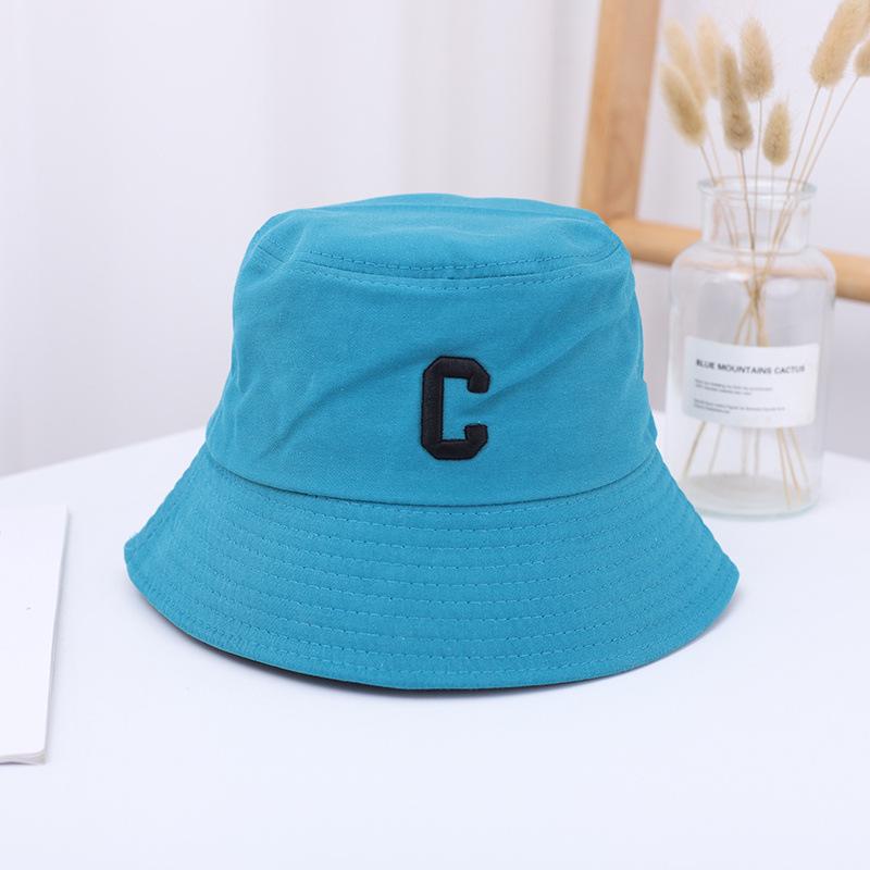 Lovers Summer Spring Sunscreen Fisherman Hat Solid Color C Letter Literary Hat