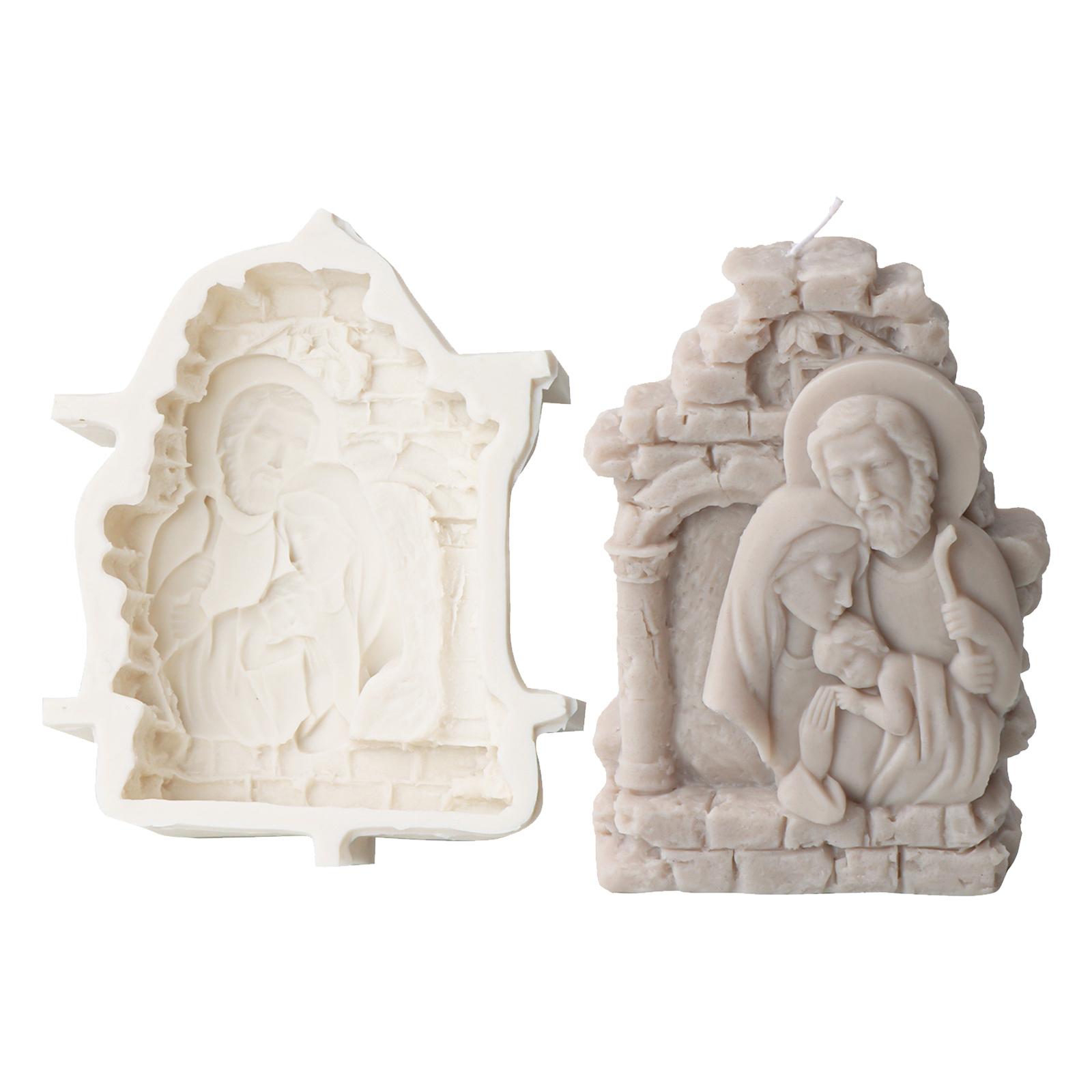 

Силиконовая форма для изготовления свечей, силиконовые формы для свечей, форма для религиозной статуи, силиконовая форма для рукоделия, подходящая для поделок из смолы 2