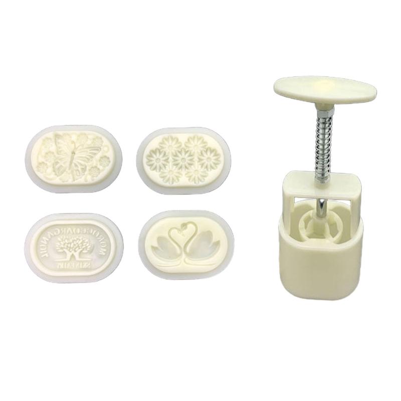 

Plastic Mooncake Moulds 3D Mung Bean Cake Molds DIY Mooncake Tools Plastic Material for Moon Festival DIY Mooncake