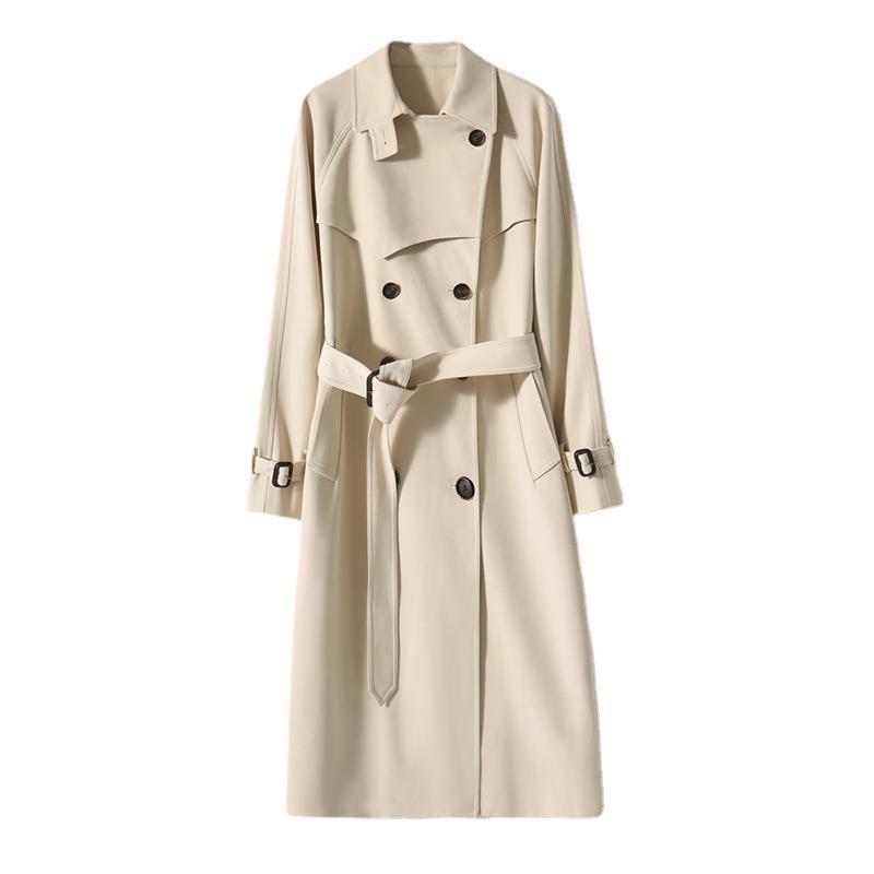 trench coat design sense, early spring medium and long coat women's, spring and autumn women's clothing fashion drape sense