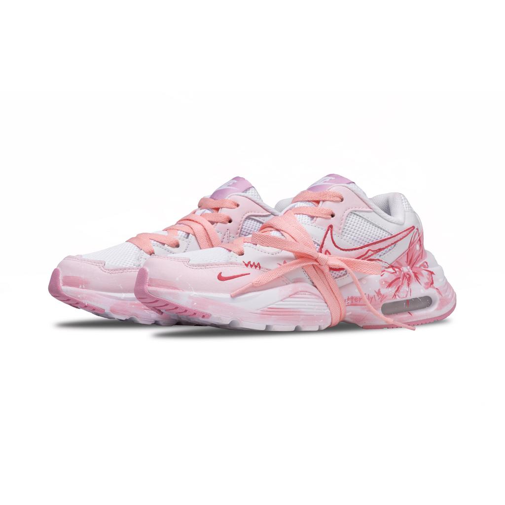 Nike Air Max Fusion Cushioning Abrasion Resistant Breathable Low top Casual City Commuting Running Shoes Women's Pink CJ1671-107(Team348-)