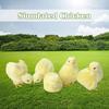 5 PZ Pollo Peluche Simulazione Pulcini Pasquali Realistici Decorazione Animale Peloso Pasquale Miniatura Oggetti di Scena Fotografica per la Casa