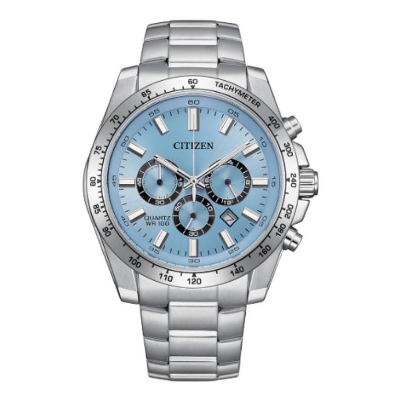 

CITIZEN AN8230-59L series 100 meters waterproof Quartz Steel Strap 44mm men s watch blue dial AN8230-59L синій
