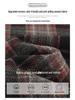 Women's Retro High-Waist Wool Plaid Pants - Contrast Color, Wide-Leg, Floor-Length, Velvet-Lined for Autumn/Winter 2024