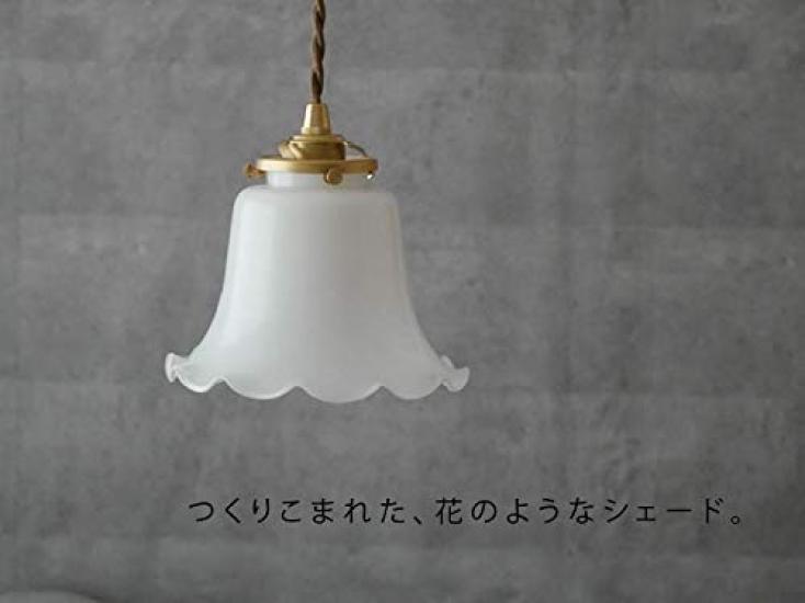 Glass Pendant Light with Flower LED Bulb, PG-14E26 [Kobe Mother's Lamp]