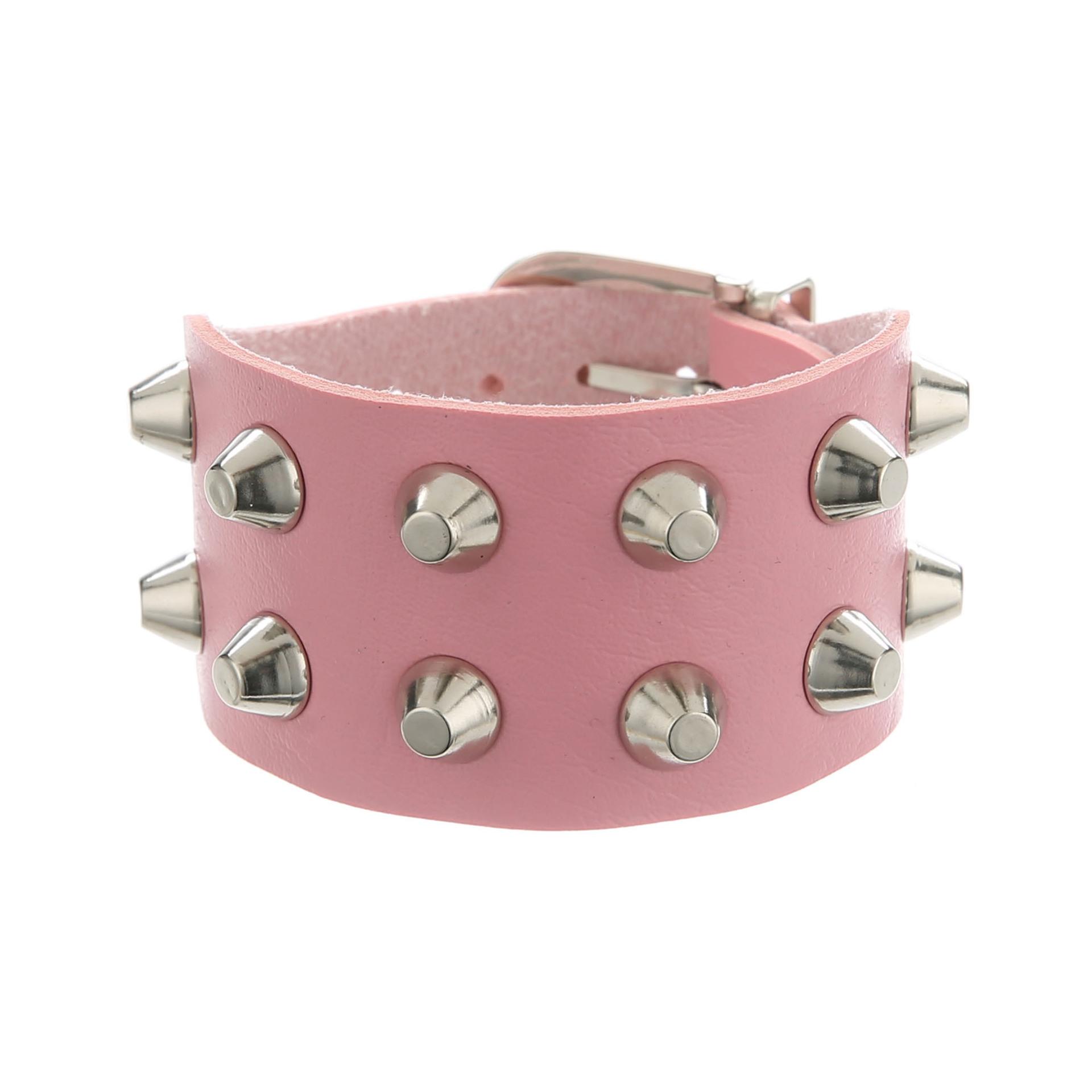 

Hip Hop Men Silver Color Rivet Rock Bracelet Bangles Women Vintage Punk Cosplay Black Goth Pu Leather Wrap Bracelet Emo Jewelry