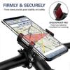 Bicycle Mobile Phone Mount Aluminium Motorcycle Scooter Handlebar Phone Holder for 3.0 - 6.8 Inches Smartphone Mount Bracket