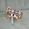 Accessories, Fashion Creative Zircon Ring Women, Real Gold Plated Disc Ring