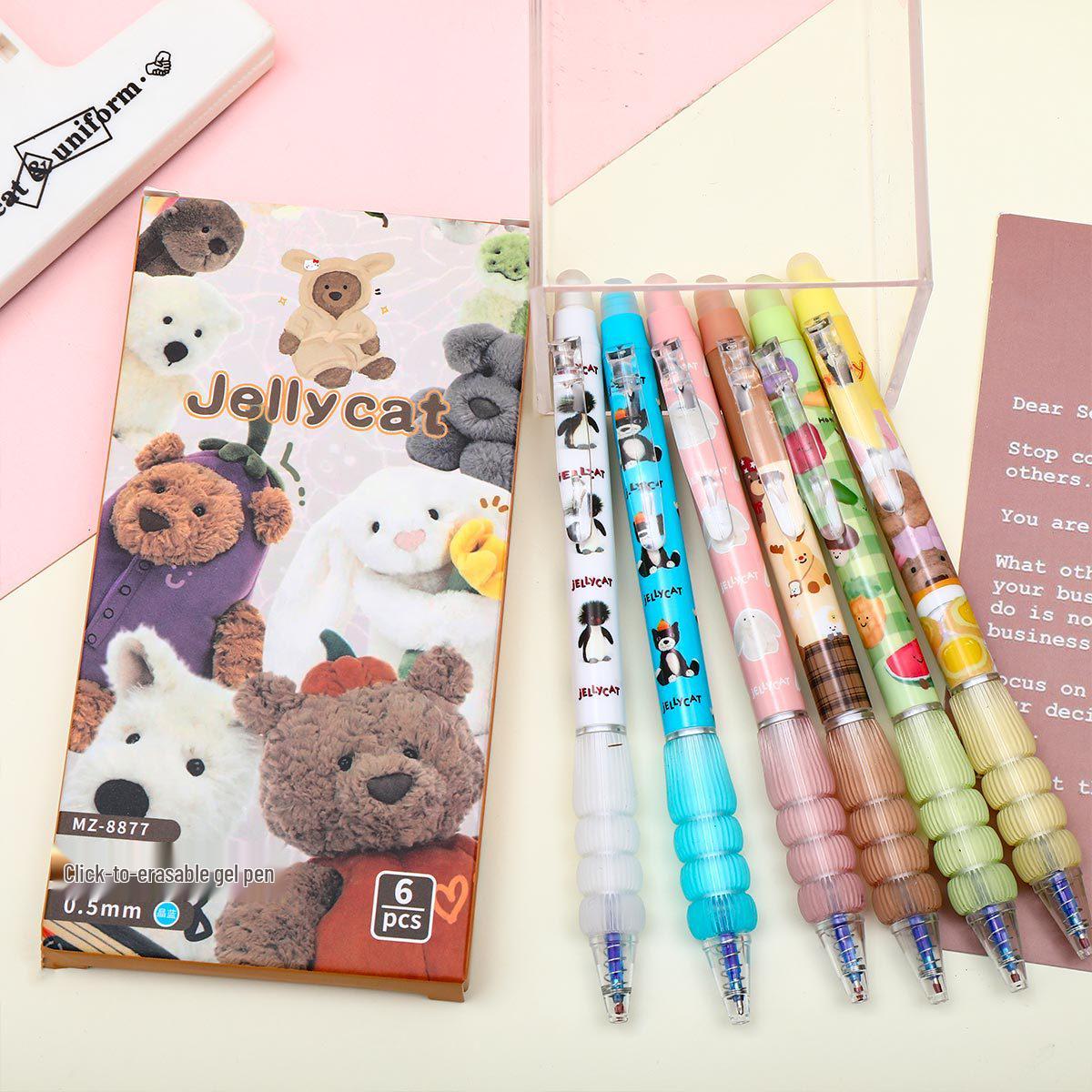 

Molly Crystal Blue Clickable Erasable Gel Pen for Girls - Cute 0.5mm Heat Erasable Study Pen 0.5mm Fast Dry Spring Tip