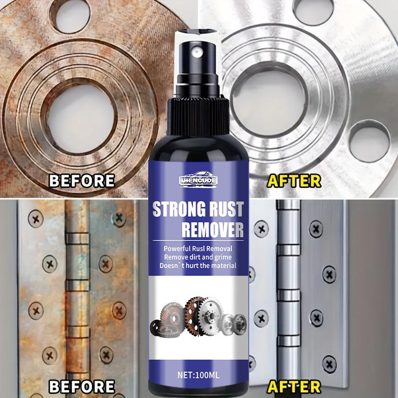 Universal Rust Removal Spray, Iron Removal Converter Spray, Metal Rust Remover, Suitable for Car Parts, Tires, Rims, Doors, Etc., Effective Repai