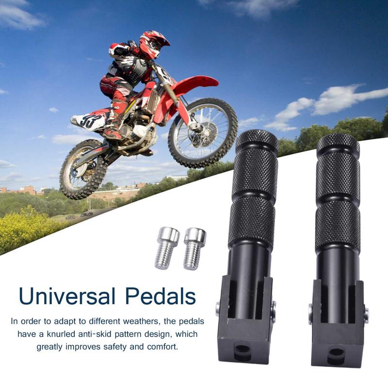8MM Universal Folding Rear Passenger Footpegs Motorcycle Foot Rest Pegs Pedal Rearset Footrest Pad Set Motor Scooter Accessory