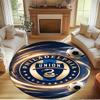 Philips Sports Union Print Round Rug, Washable Floor Carpet, For Entryway Dorm Laundry Room Office Study, Home Decor Birthday Christmas Gift