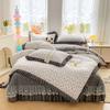 Pure Cotton Double-layer Yarn Quilt Cover Bed Skirt Lace Single-piece Three-piece Four-piece Set Four-season Universal Bed Sheet Quilt Cover