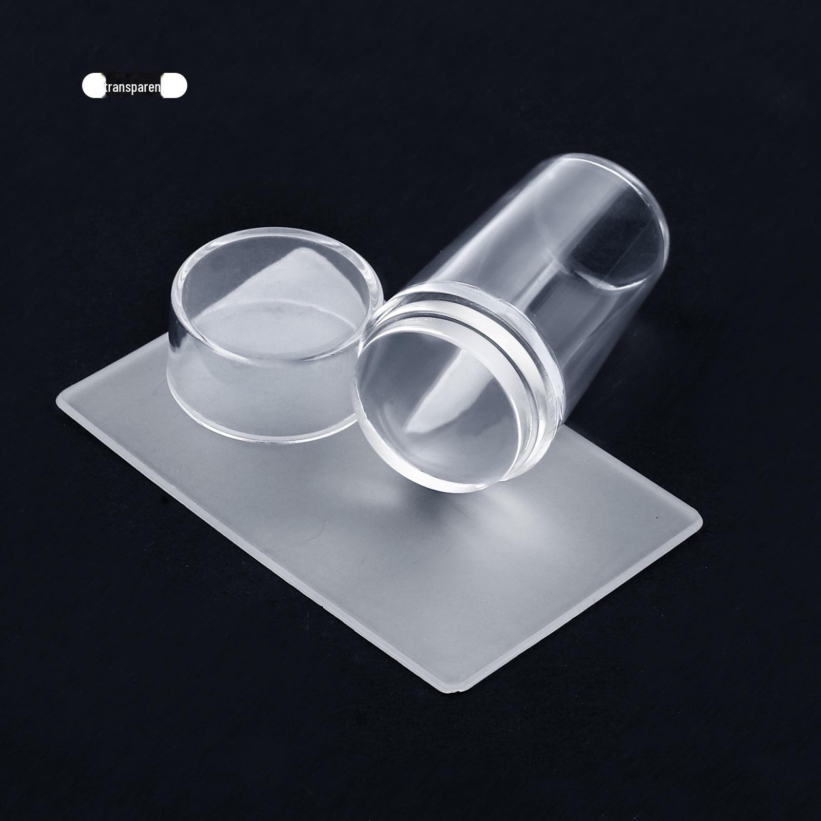 

Прозрачный набор для стемпинга с крышкой и скребком прозрачный