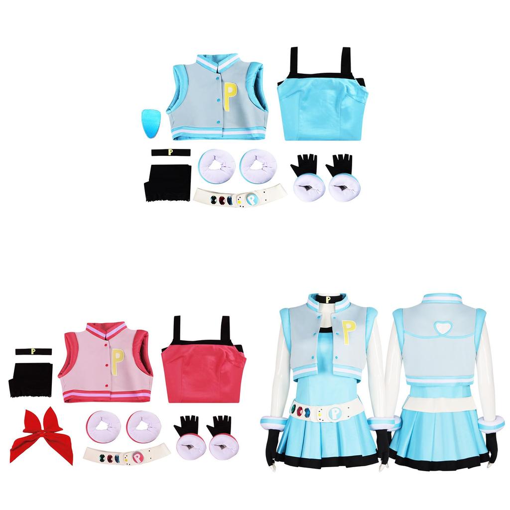 Colorful Polyester Powerpuff Girls Cosplay Costume Perfect For Halloween Or Stage Performances
