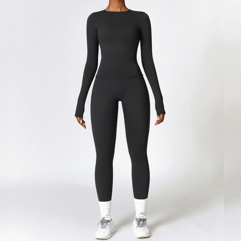 Womens Quick Dry Stretchy Yoga Set Workout Running Sport Outfit