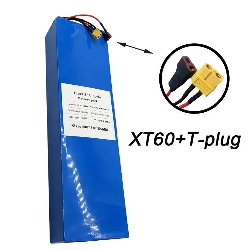 100% Original 13S4P 48V Lithium Ion Battery Pack Suitable for 60000mAh 54.6V Bicycles and Scooters